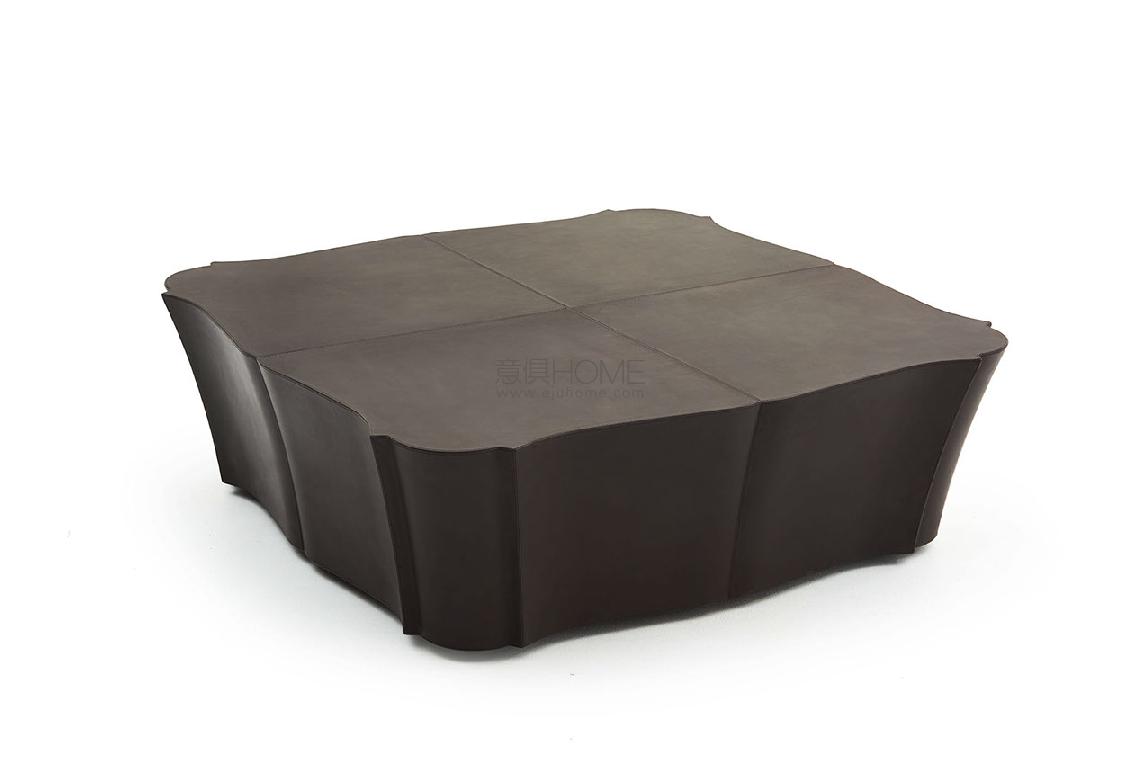pm contour leather coffee table