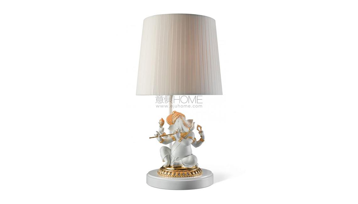 Bansuri Ganesha Table Lamp. Golden Luster台灯