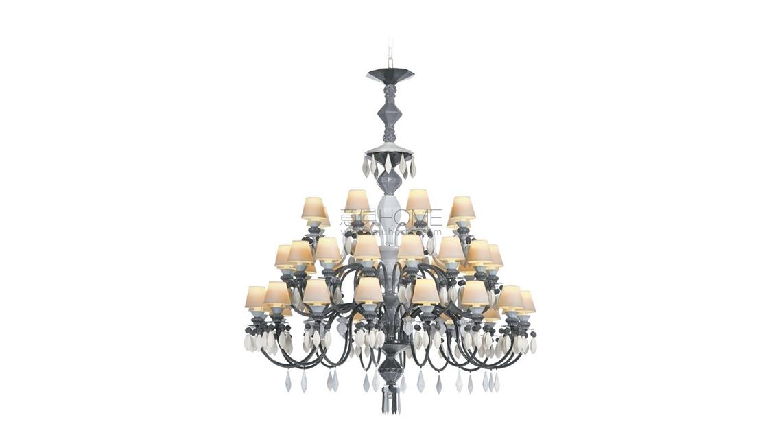 Belle de Nuit 12 Lights Chandelier. Black吊灯