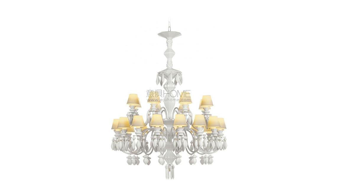 Belle de Nuit 12 Lights Chandelier. White吊灯