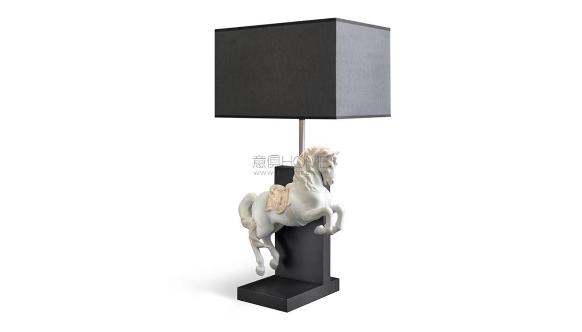 Horse on Courbette Table Lamp 台灯