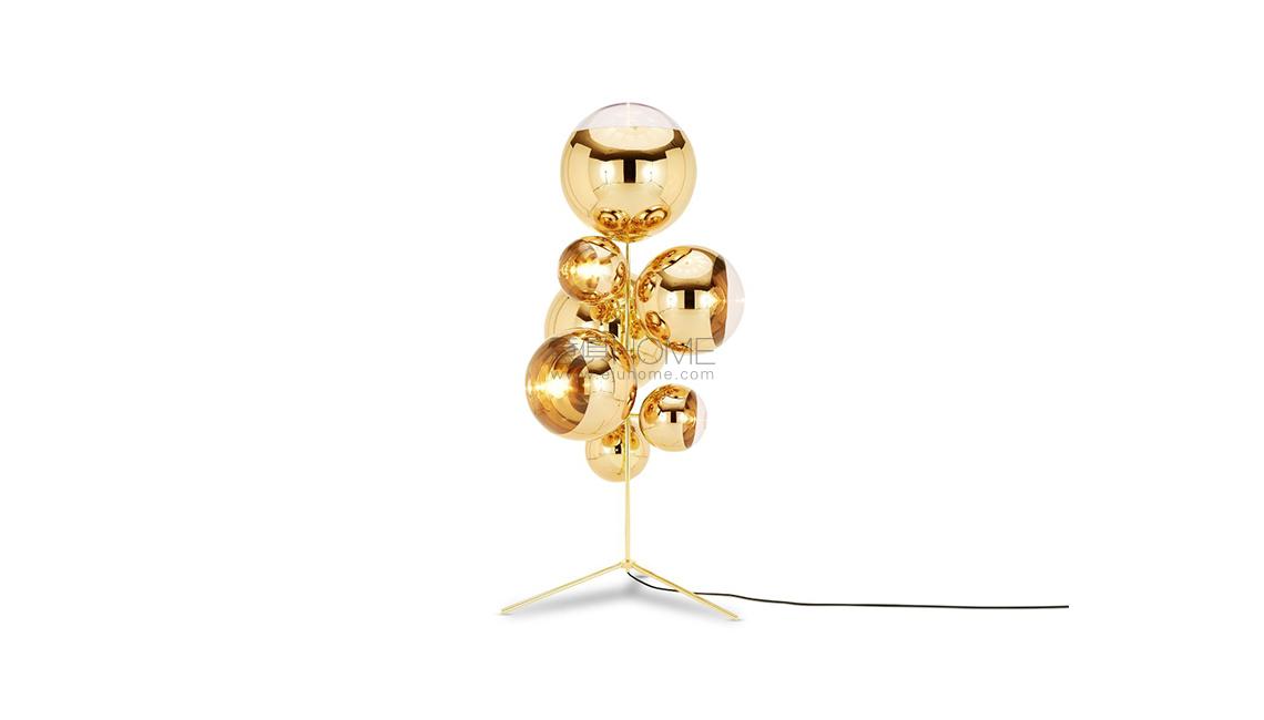 MIRROR BALL STAND CHANDELIER GOLD落地灯