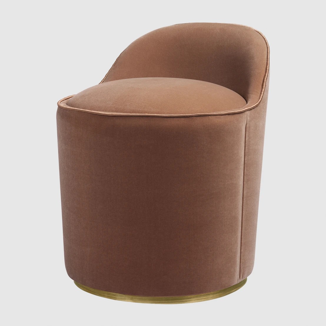 Tail_LoungeChair_LowBack_Fixed_FullyUpholstered_AntiqueBrass_GUBI_Velluto-208_Piping_AlessandroBini_Luce-G066-21_F3Q_1108x4000