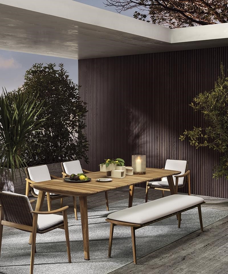 意大利家具MINOTTI的Fynn Dining Outdoor 户外桌子 细节图