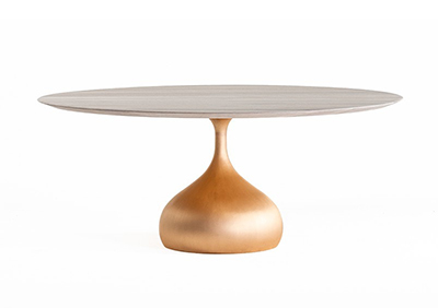 DePadova-Raindrops Casting Bronze Table圆餐桌