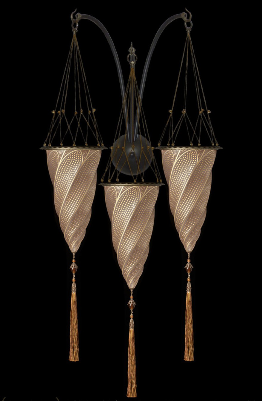 Venetia studiumvCesendello gold mosaic glass triple arc-wall lamp 壁灯