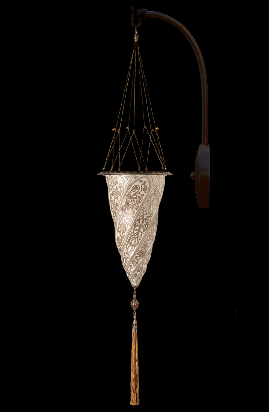 Venetia studiumvCesendello silver glass arc-wall lamp 壁灯