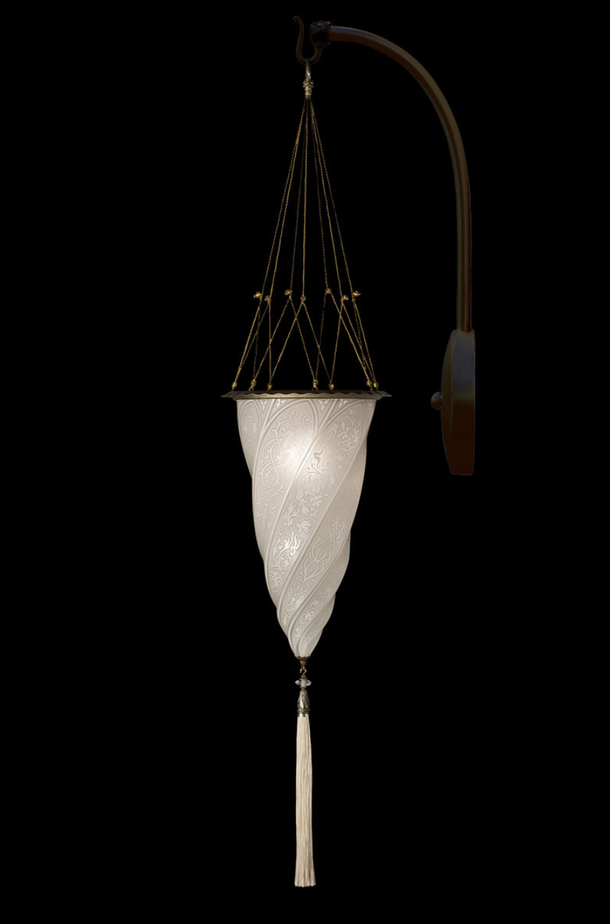 Venetia studiumvCesendello white classic glass arc-wall lamp 壁灯