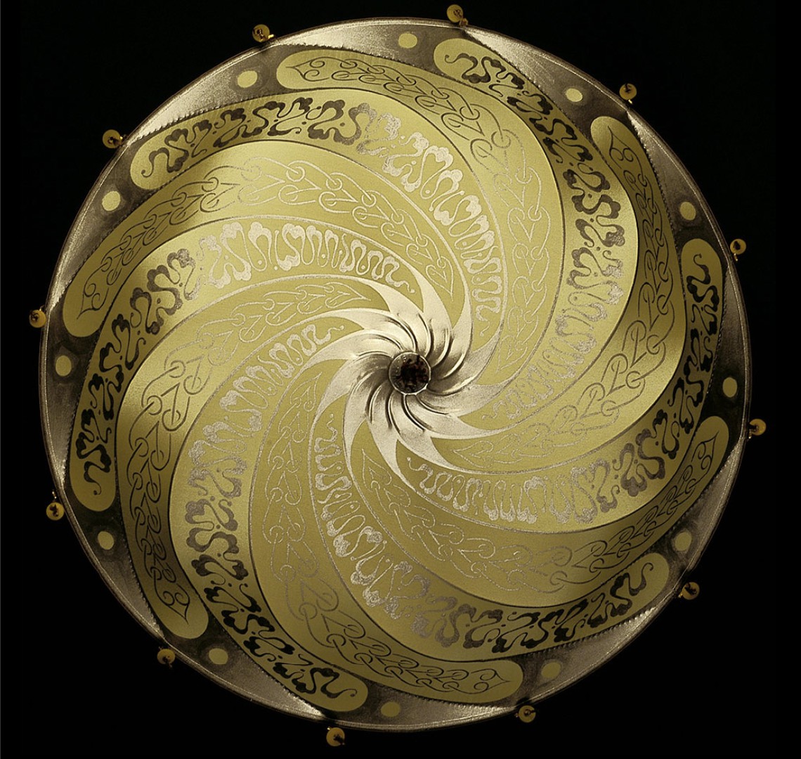 Venetia studiumvScudo Saraceno Serpentine yellow ochre silk lamp 吊灯