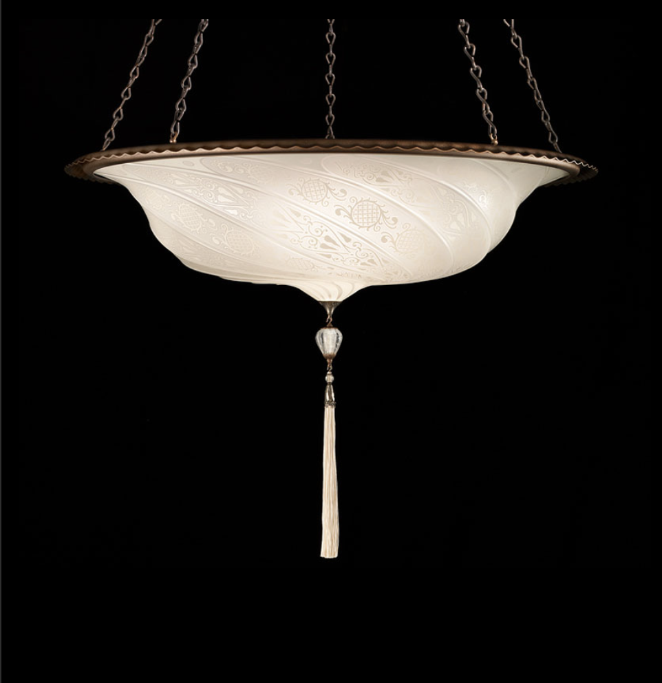 Venetia studiumvScudo Saraceno white classic glass lamp 吊灯