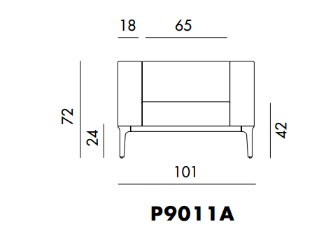 Configura SLIM SOFA多人沙发尺寸图3