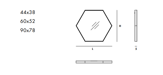 Specchiere rotonde Visual镜子尺寸图1