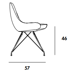 Sedia cadira s cone shaped休闲椅尺寸图1