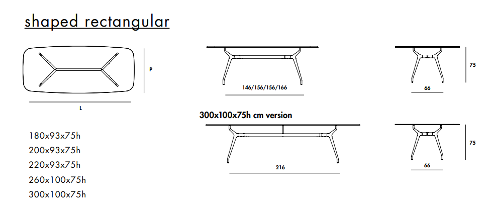 Configura REGOLO餐桌尺寸图2