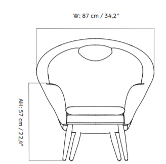 Oda Lounge Chair休闲椅尺寸图3