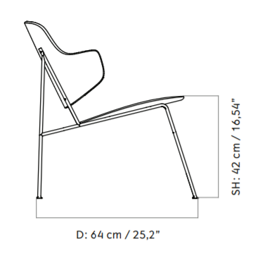 The Penguin Lounge Chair休闲椅尺寸图1