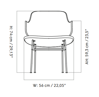 The Penguin Lounge Chair休闲椅尺寸图2