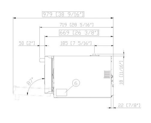 BAKERLUX SHOP. Pro MASTER 3 Teglie 专业组合台面烤箱用电尺寸图3