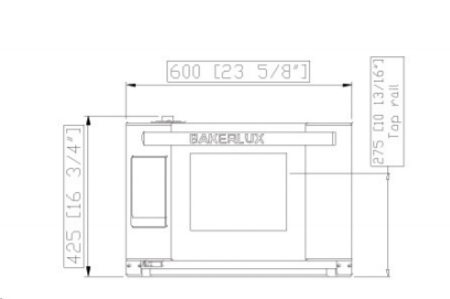 BAKERLUX SHOP.Pro LED3  Teglie带湿度的专业对流烤箱用电尺寸图2