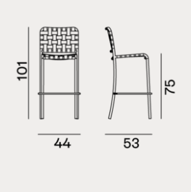 Inout 828户外吧椅尺寸图1