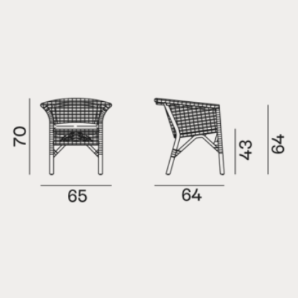 WE 25餐椅尺寸图1