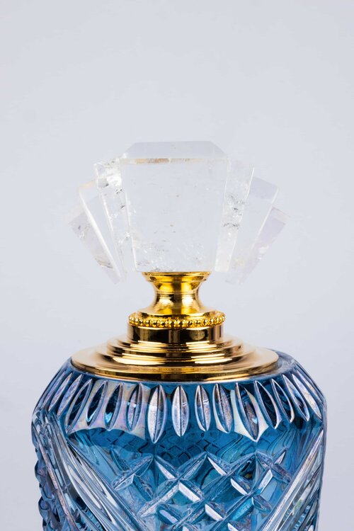 The Deco Jewel 蓝色香水瓶 水晶细节图1