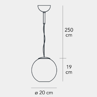 GLOBO DI LUCE GRANDE吊灯尺寸图3