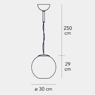 GLOBO DI LUCE GRANDE吊灯尺寸图2