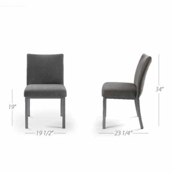 Frame: Fully welded frame. Available in all powder coated finishes. Available in Brushed Steel. Upholstery: Available in all Trica fabrics and leathers. COM option (customer’s own material). COL option (customer’s own leather). High resilience foam. Comfort seat included.尺寸图1