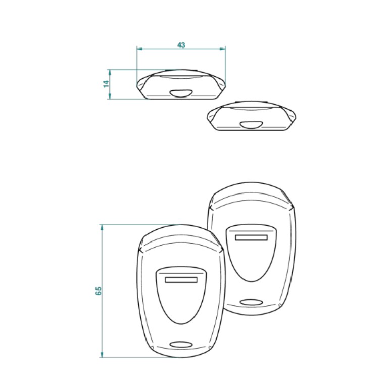 GENERAL ITEMS遥控器尺寸图1