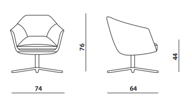 HALLEY休闲椅尺寸图1