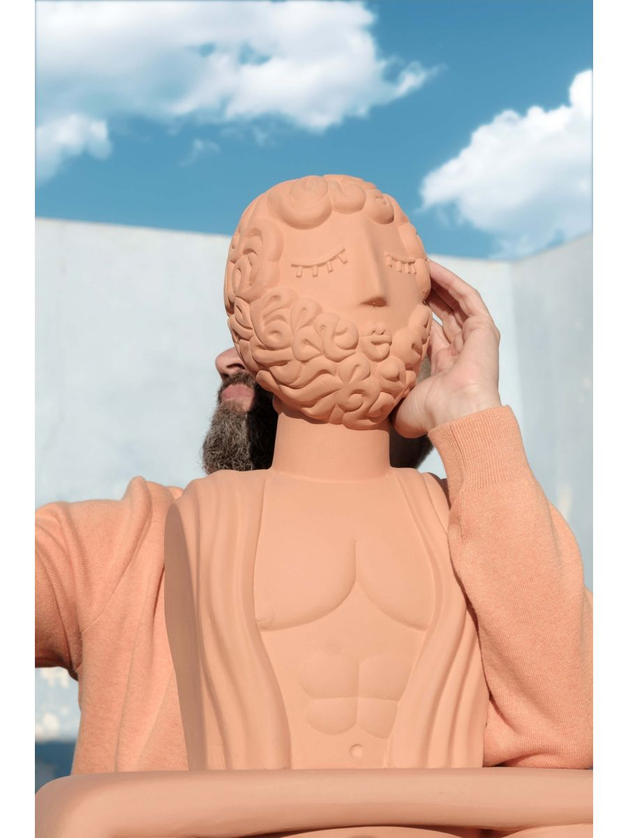 Magna Graecia Terracotta Bust Man饰品细节图1