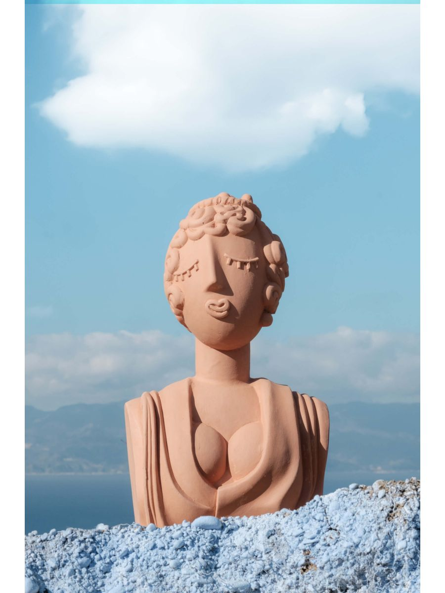 Magna Graecia Terracotta Bust Poppea饰品细节图2