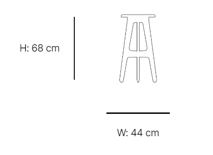 Ultraleggera Stool休闲椅尺寸图1