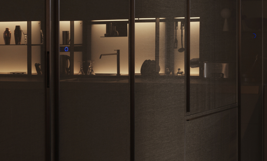 VALCUCINEGenius Loci in Vetro Tessile厨房